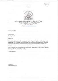 Document - RED RIBBON COLLECTION: CORRESPONDENCE REGARDING THE RE-ENACTMENT