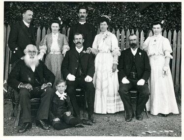 Photograph - HOSKING AND HUNKIN COLLECTION: PHOTO OF THE HUNKIN FAMILY 1907 IN DAYLESFORD WEDDING, 1907