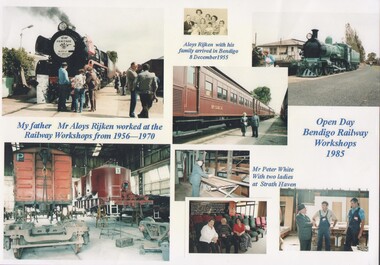 Photograph - RAILWAY COLLECTION: COLLAGE OF PHOTOGRAPHS OPEN DAY BENDIGO WORKSHOPS 1985, 1985