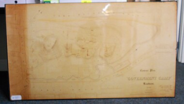 Map - CONTOUR PLAN OF THE GOVERNMENT CAMP SANDHURST 1854, 1994