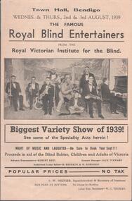 Programme - THEATRES COLLECTION: ROYAL BLIND ENTERTAINERS