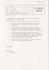 Letter - KANGAROO FLAT GOLD MINE COLLECTION: FILE RECORD RE CENTRAL DEBORAH TOURIST MINE STUDY, 3rd August 1983