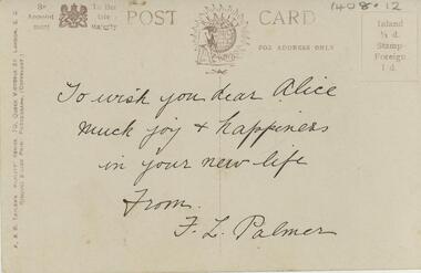 Postcard - WEDDING BELLS, HAPPINESS BE YOURS TODAY