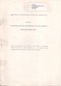 Book - STRAUCH COLLECTION: GERMAN LUTHERAN CHURCH INDEX