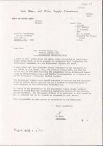 Letter - KANGAROO FLAT GOLD MINE COLLECTION: LETTER STATE RIVERS WATER SUPPLY COMMISSION TO CAHILLS BARRISTERS