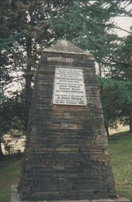 Photograph - EDITH LUNN COLLECTION: GOLDFIELDS CAIRN AND QUARRY AT FOREST CREEK, 19/08/1989