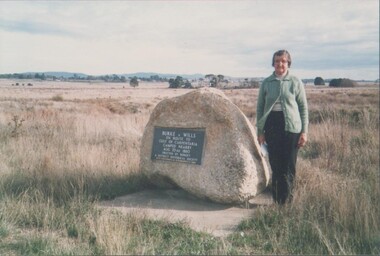 Photograph - EDITH LUNN COLLECTION: BURKE & WILLS CAIRN AT LANCEFIELD 14/05/1988