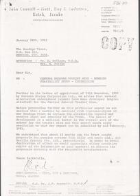 Letter - KANGAROO FLAT GOLD MINE COLLECTION: LETTER JOHN CONNELL-MOTT ENGINEERING TO BENDIGO TRUST