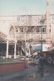 Photograph - EDITH LUNN COLLECTION: PHOTO OF DESTRUCTION AFTER FIRE AT KILLIAN'S WALK, TAKEN FROM HARGREAVES STREET, 24/09/1987