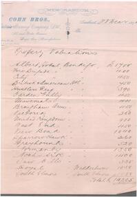 Document - COHN BROTHERS COLLECTION: PROPERTY VALUATIONS