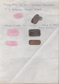 Plaque - BENDIGO CEMETERIES COLLECTION: PLAQUES OF MANUFACTURES OF IMMORTELLES