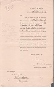 Document - BENDIGO CEMETERIES COLLECTION: APPLICATION FOR PERMISSION TO REMOVE REMAINS OF THE BODY