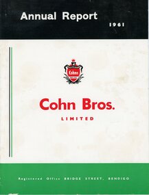 Document - COHN BROTHERS COLLECTION: COHN BROTHERS LIMITED ANNUAL REPORT 1961, 1961