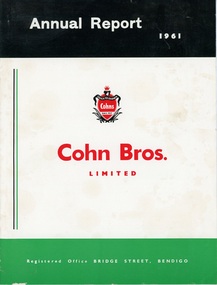 Document - COHN BROTHERS COLLECTION: COHN BROTHERS LIMITED ANNUAL REPORT 1961, 1961
