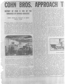 Document - COHN BROTHERS COLLECTION: NEWSPAER ARTICLE TITLED COHN BROTHERS APPROACH THEIR 75TH ANNIVERSARY, 1933