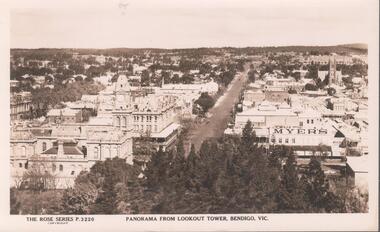 Postcard - POSTCARD. PANORAMA FROM LOOKOUT TOWER. BENDIGO