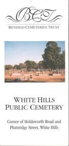 Document - BENDIGO CEMETERIES COLLECTION: BROCHURE