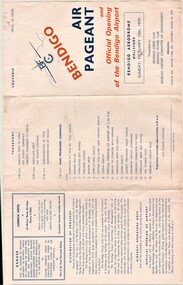 Document - AULSEBROOK COLLECTION: BENDIGO AIR PAGEANT AND OFFICIAL OPENING OF THE BENDIGO AIRPORT PAMPHLET, 1970