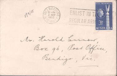 Document - ENVELOPE ADDRESSED TO HAROLD CURNOW