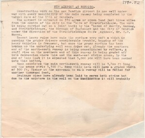 Document - AULSEBROOK COLLECTION: NEW BENDIGO AIRPORT ARTICLE