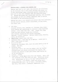 Document - BENDIGO HISTORICAL SOCIETY: HERITAGE WALK 22/1/1991 NOTES, 1991