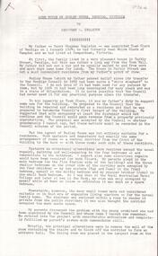 Document - BENDIGO HISTORICAL SOCIETY: SOME NOTES ON DUDLEY HOUSE, BENDIGO BY GEOFFREY C. INGLETON, Unknown