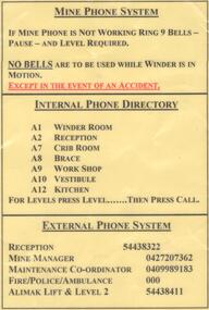 Document - ALBERT RICHARDSON COLLECTION: MINE CODE OF SIGNALS FOR UNDERGROUND