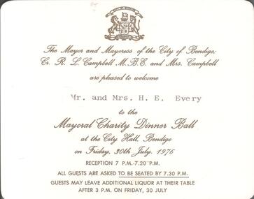 Document - MAYORAL CHARITY DINNER BALL INVITATION