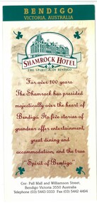 Document - SHAMROCK HOTEL COLLECTION: BROCHURE, 1990-2000