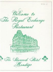 Document - SHAMROCK HOTEL COLLECTION: WINE LIST, 1980-1999
