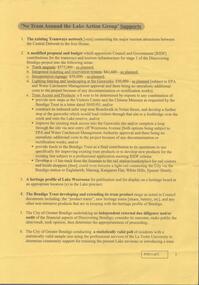 Document - NO TRAM AROUND THE LAKE ACTION GROUP