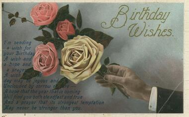 Postcard - POSTCARD. BIRTHDAY WISHES, 1914