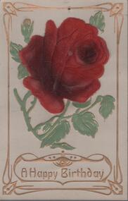 Postcard - BIRTHDAY GREETINGS (RED VELVET ROSE)