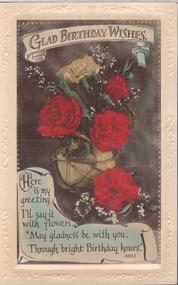 Postcard - BIRTHDAY WISHES (FLORAL RED)