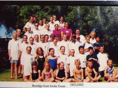 Photograph - VAL CAMPBELL COLLECTION: PHOTOGRAPH OF BENDIGO EAST SWIM TEAM 2001/2002, 2002