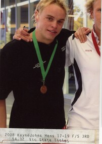 Photograph - VAL CAMPBELL COLLECTION: PHOTOGRAPH OF KAYNE JOHN 2008 MENS 17-19 FREESTYLE 3RD VIC STATE TITLES, 2008