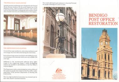 Document - BENDIGO POST OFFICE COLLECTION: BENDIGO POST OFFICE RESTORATION