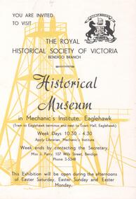 Document - ROYAL HISTORICAL SOCIETY OF VICTORIA COLLECTION: INVITATION TO HISTORICAL MUSEUM