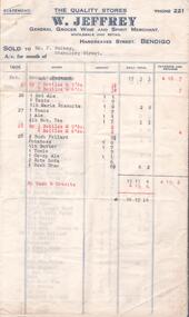 Document - GUINEY COLLECTION: INVOICES W. JEFFREY