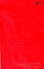 Book - VICTORIA LEAGUE FOR COMMONWEALTH FRIENDSHIP (BENDIGO BRANCH): MINUTES BOOK 1986-1995, 1974-1981