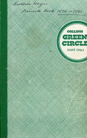Book - VICTORIA LEAGUE FOR COMMONWEALTH FRIENDSHIP (BENDIGO BRANCH): MINUTES BOOK 1974-1981, 1974-1981