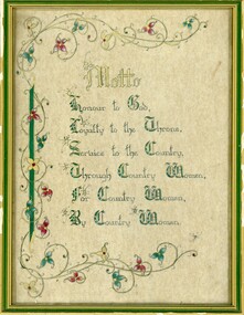 Ephemera - VICTORIA LEAGUE FOR COMMONWEALTH FRIENDSHIP (BENDIGO BRANCH): MOTTO, 1960s