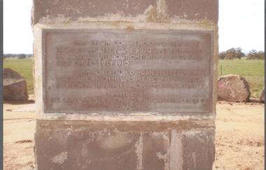 Photograph - BENDIGO HISTORICAL SOCIETY COLLECTION: DUIGAN PLAQUE