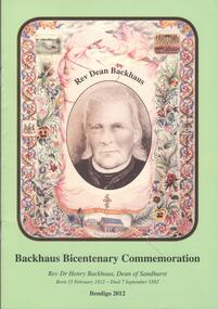 Document - REV. HENRY BACKHAUS COLLECTION: BACKHAUS BICENTENARY COMMEMORATION