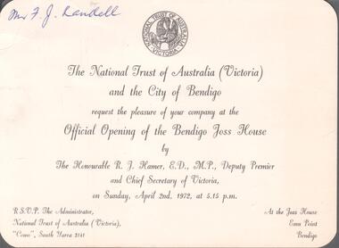 Document - NATIONAL TRUST COLLECTION: INVITATION