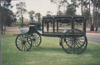 Photograph - ESTELLE HEWSTON COLLECTION: PERIOD HEARSE, EAGLEHAWK CREMATORIUM OPEN DAY, OCT 1994, Oct 1994