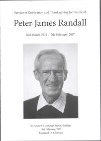 Document - OBITUARIES COLLECTION: PETER JAMES RANDALL