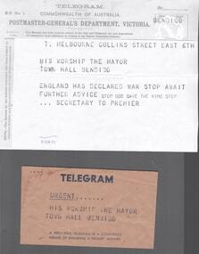 Document - BHS RE-ENACTMENT COLLECTION: TELEGRAM