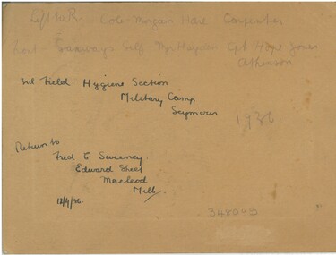 Photograph - SWEENEY COLLECTION: DOCUMENTS AND PHOTOGRAPHS, 1920-1926