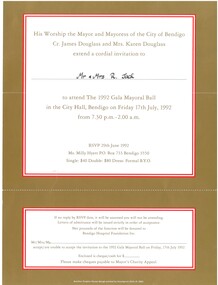 Document - RUSSELL JACK COLLECTION: INVITATION, 1992